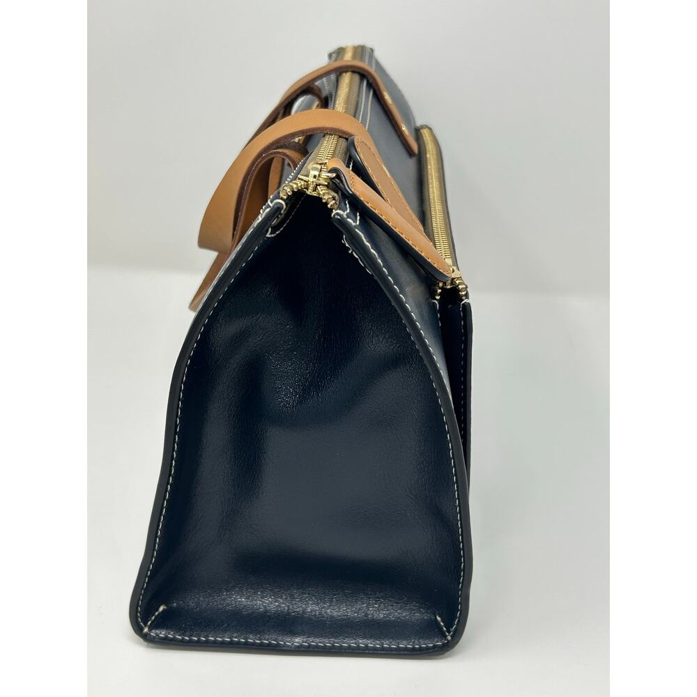 Orla Kiely Embossed Stem Willow Leather Bag - Picture 8 of 11